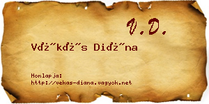 Vékás Diána névjegykártya