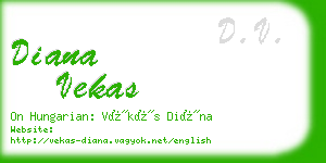 diana vekas business card
